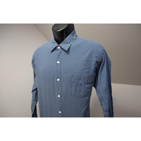 J Crew Light Weight Chambray Button Up Shirt Blue Long Sleeve Mens Sz Large - Picture 2 of 9